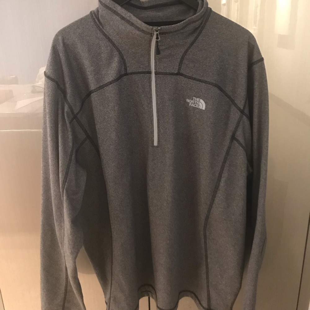 Gray North Face 1/4 zip sweater dri-fit XXL